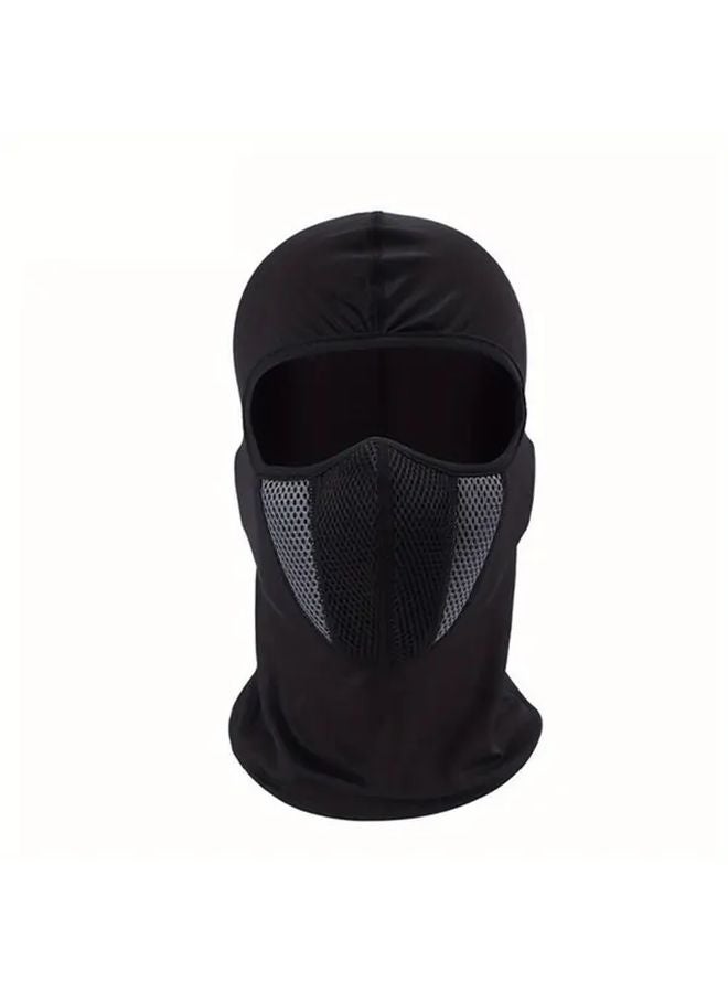 Black Outdoor Mesh Face Shield for Cycling and Motorcycling - Image 2